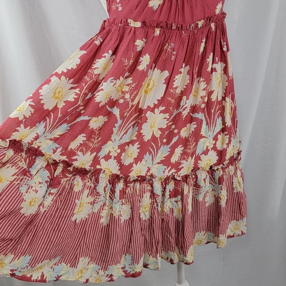 Free People Pink Floral Ruffle Sundress - Picture 6 of 11